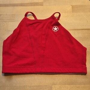 Born Primitive Crimson Sports Bra with Star Detail